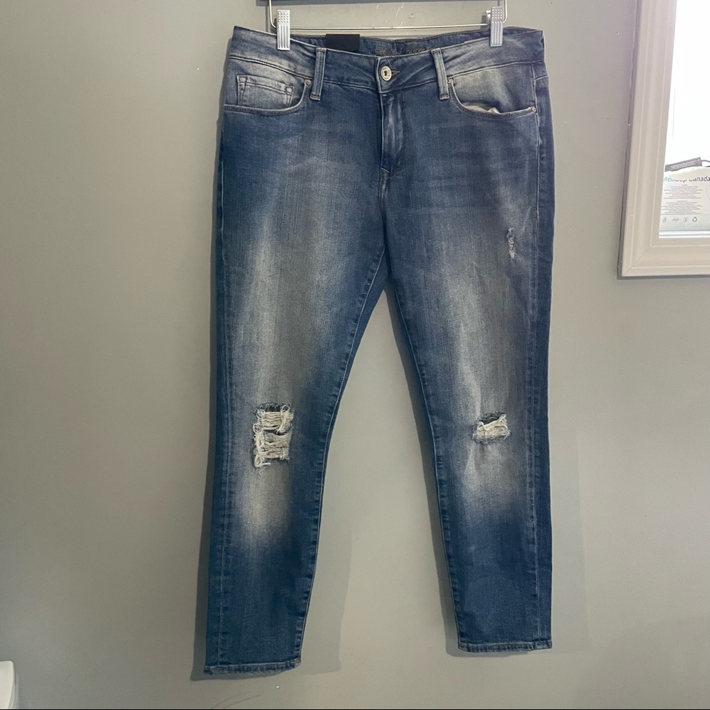 Mavi Alexa ankle mid rise skinny with distressing size 31